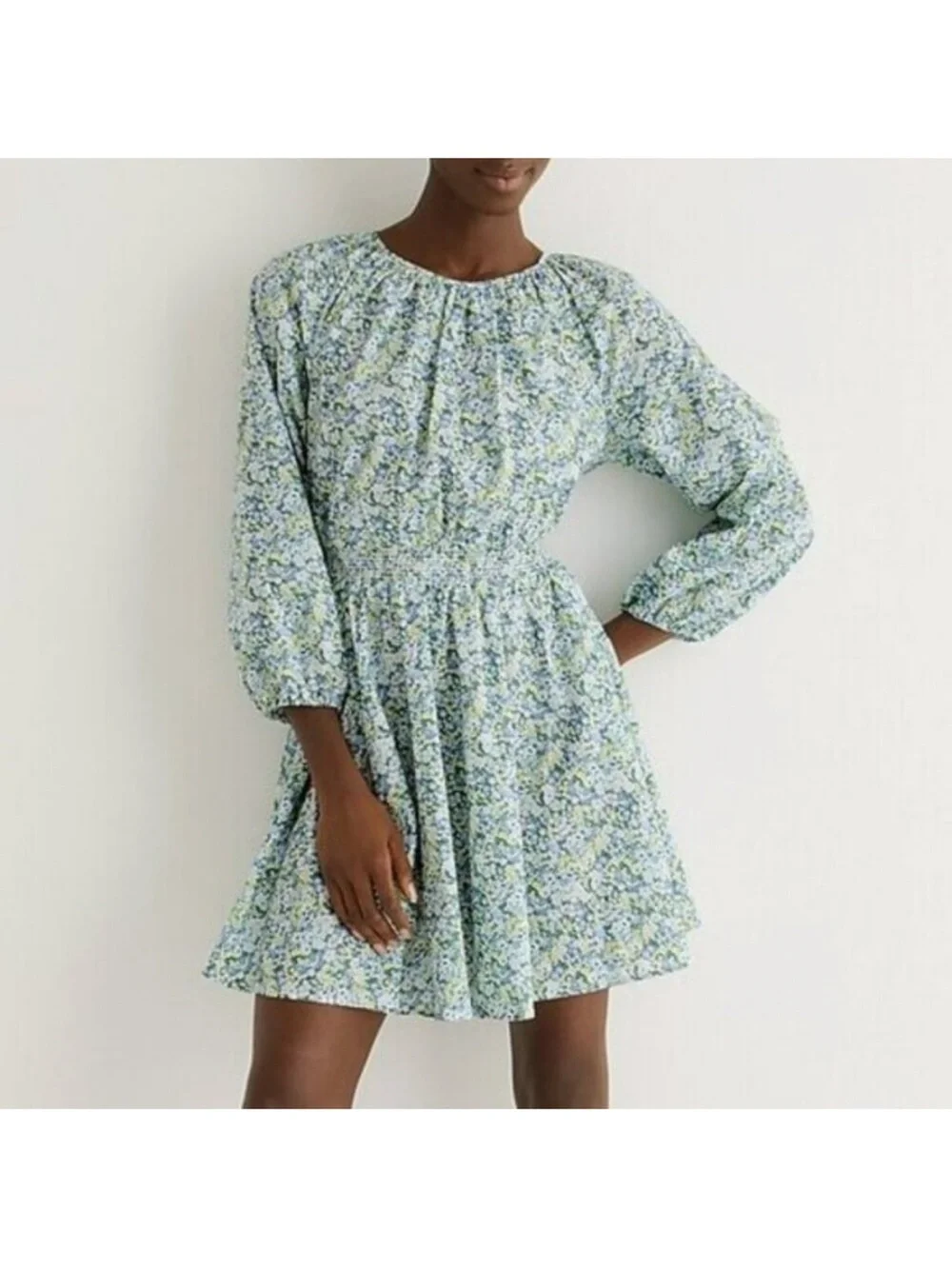 J.Crew x Liberty Fabric Palermo 100% Cotton Floral Mini Dress Size Medium